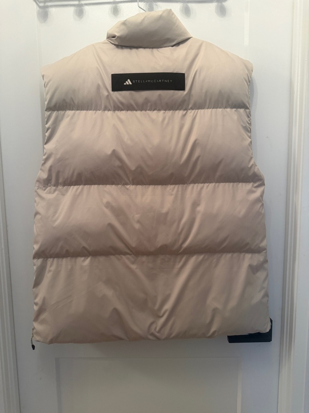 adidas Light Beige Quilted Puffer Vest - Picture 3 of 4